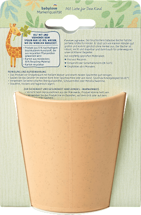 Becher orange, 1 St babylove nature