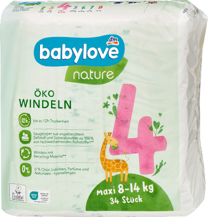 Luiers maat 4 Maxi (8-14 kg), 34 stuks