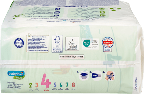 Luiers maat 4 Maxi (8-14 kg), 34 stuks