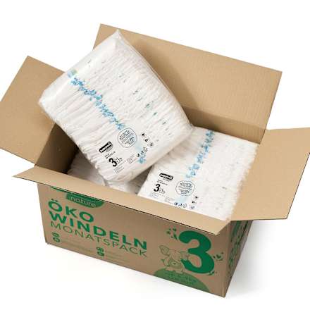 Nature luiers maat 3 midi, maandverpakking, 144 stuks