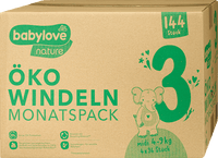 Windeln nature Öko, Gr. 3 Midi (4-9 kg), Monatsbox, 144 St