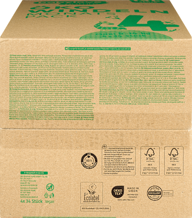 Nature Eco Luiers, Maat 4 Maxi (8-14 kg), Maandelijkse Doos, 136 stuks