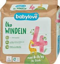 Windeln Öko Gr. 4 maxi (8-14 kg), 34 St