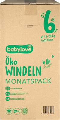 Windeln Öko Gr. 6 xl (15-20 kg) Monatspack, 108 St