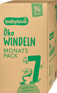Windeln Öko Gr. 7 xxl (16+ kg), (4x24 St) Monatspack, 96 St
