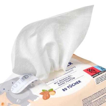 Pflegetücher Mandelöl, 80 St - Duitse Drogist Haus