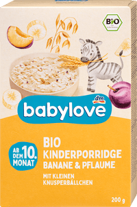 babylove Porridge Banane & Pflaume ab dem 10. Monat, 200 g
