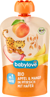 Quetschie Apfel & Mango in Pfirsich mit Hafer ab 1 Jahr, 100 g