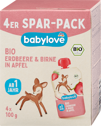Quetschie Erdbeere & Birne in Apfel ab 1 Jahr (4x100 g), 400 g