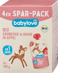 Quetschie Erdbeere & Birne in Apfel ab 1 Jahr (4x100 g), 400 g