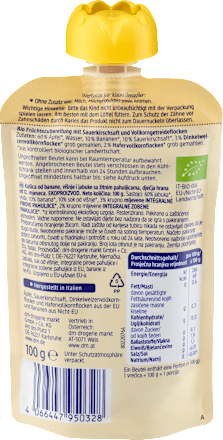 Quetschie Frühstückspause Banane & Kirsche mit Apfel in Müsli ab 1 Jahr, 100 g