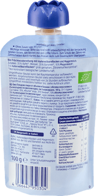 Quetschie Guten Abend Apfel & Banane mit Hafer & Milch ab 1 Jahr, 100 g