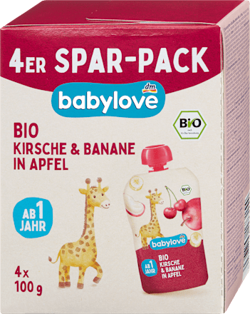 Quetschie Kirsche & Banane in Apfel, ab 1 Jahr (4x100 g), 400 g