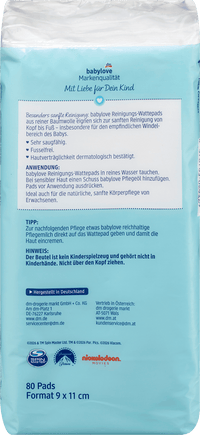 babylove Reinigungs Wattepads, 80 St