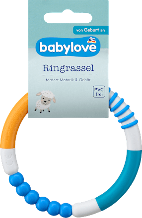 Ringrassel blau/weiß/orange, 1 St