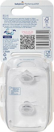 Schnuller Air Silikon anatomisch, braun/grün, Gr.2, 5-18 Monate, 2 St babylove