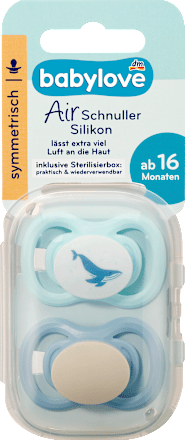 Schnuller Air Silikon, blau, ab 16 Monate, 2 St