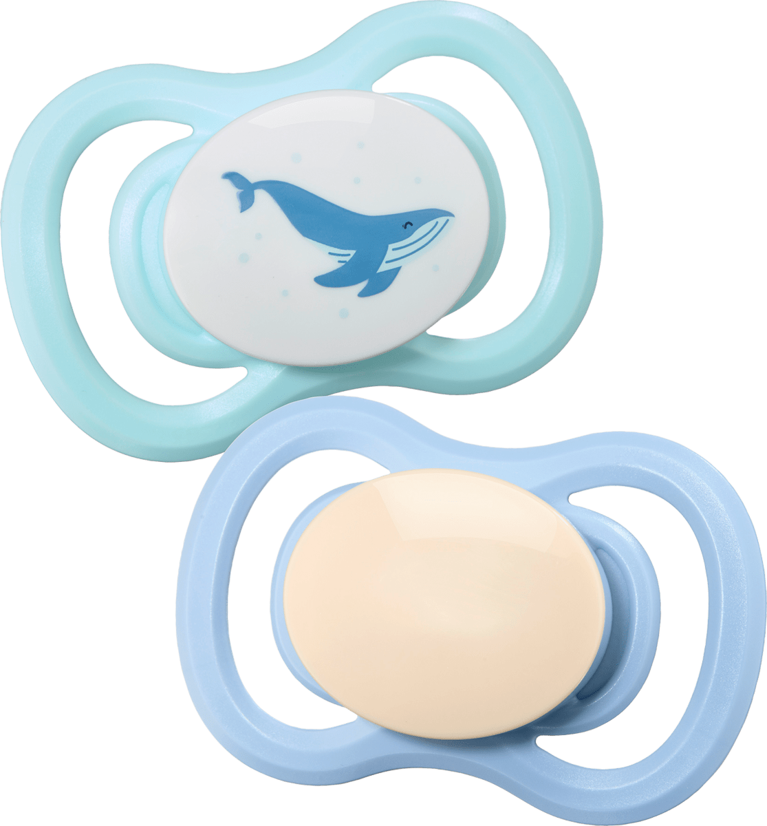 babylove Schnuller Air Silikon symmetrisch, blau, ab 16 Monaten, 2 St