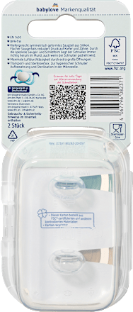 Schnuller Air Silikon symmetrisch, mint/beige & blau/petrol, Gr. 2, 5-18 Monate, 4 St