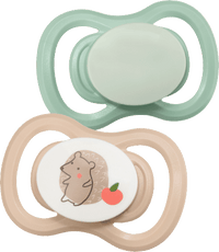 Schnuller Air Silikon symmetrisch, mint/beige & blau/petrol Gr. 3, ab 16 Monaten, 4 St