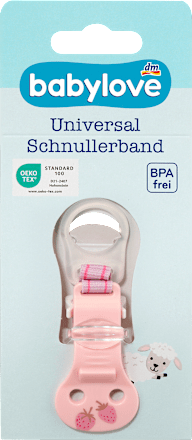 Schnullerband rosa Erdbeere, 1 St