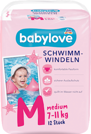 Zwemluiers maat M (7-11 kg), 12 stuks