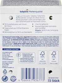 Sicherheits-Wattestäbchen, 72 St