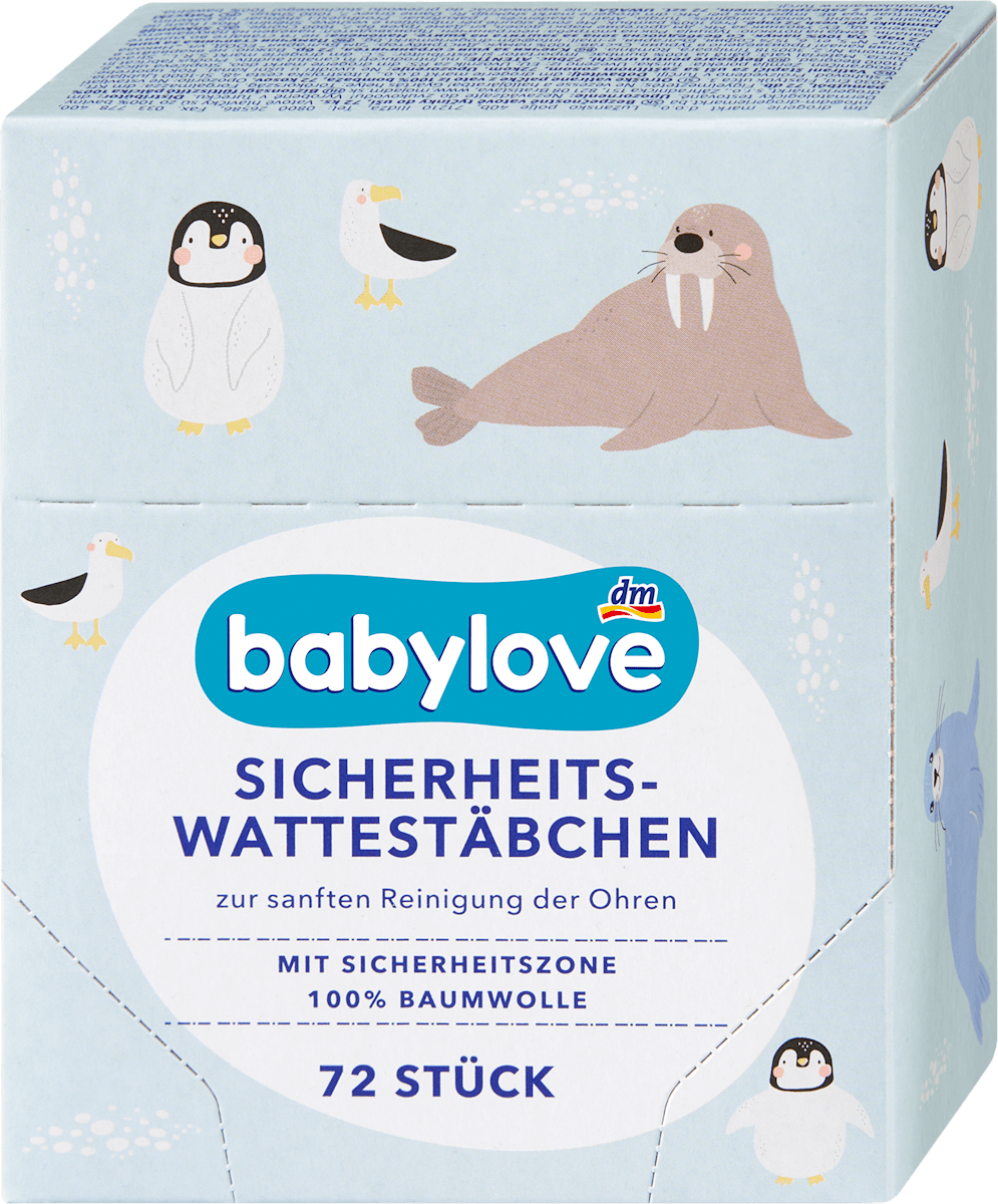 babylove Coton-tiges de sécurité, 72 pcs