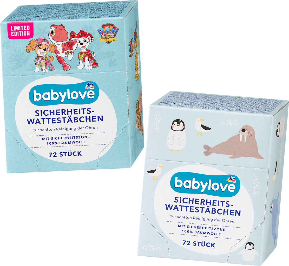 babylove Coton-tiges de sécurité, 72 pcs