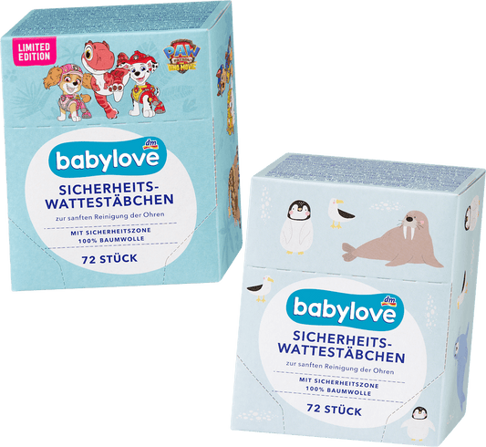 babylove Coton-tiges de sécurité, 72 pcs