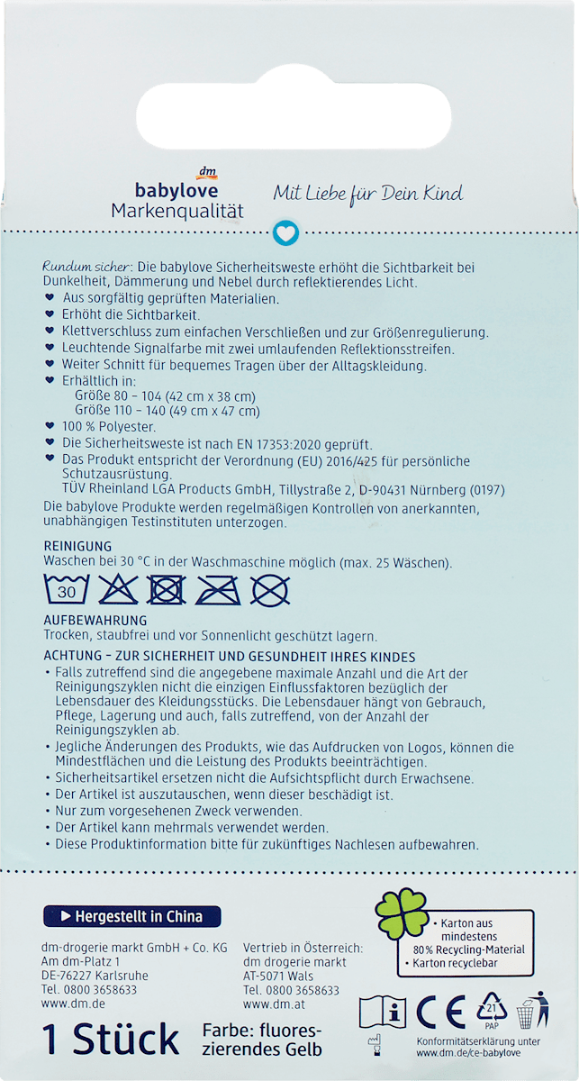 babylove Sicherheitsweste, 1 St