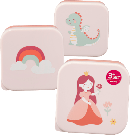 Snackboxen Set rosa/rot 3tlg, 1 St