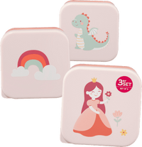 Snackboxen Set rosa/rot 3tlg, 1 St