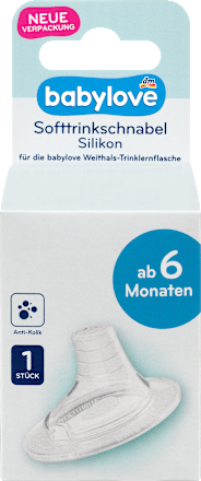 Soft-Trinkschnabel aus Silikon, Größe 2, ab 6 Monaten, 1 St babylove
