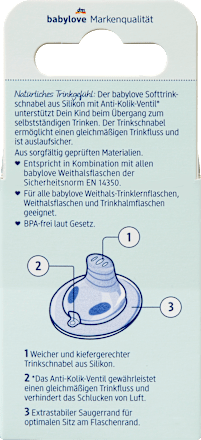 Softtrinkschnabel für Weithals Silikon, ab 6. Monat, 1 St