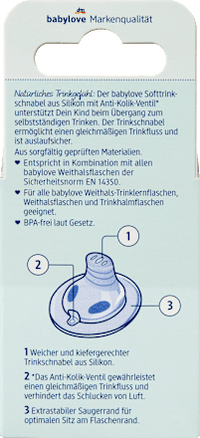Softtrinkschnabel für Weithals Silikon, ab 6. Monat, 1 St