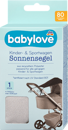 Sonnensegel für Kinder- und Sportwagen hellgrau, 1 St
