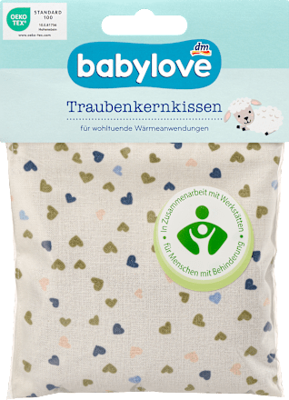 Traubenkernkissen Herz beige, 1 St