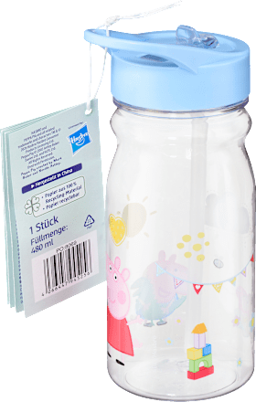 Trinkflasche hellblau, Peppa Pig, 480 ml, 1 St