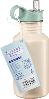 Trinkflasche Kinder Edelstahl beige Löwe, 1 St