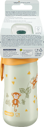 Trinkflasche Kinder grün  Affe, 330 ml, 1 St