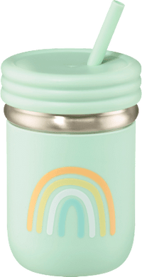 Trinkhalmbecher Edelstahl/Silikon türkis, 300 ml, 1 St