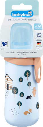 Trinkhalmflasche blau, 330 ml, 1 St