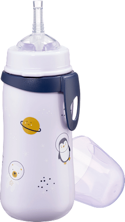 Drinkrietje fles paars, 330 ml, 1 st.