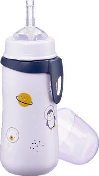 Drinkrietje fles paars, 330 ml, 1 st.