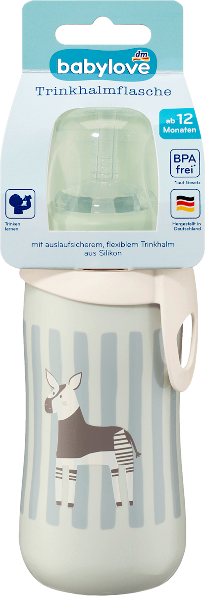 babylove Trinkhalmflasche mintgrün, 330ml, 1 St