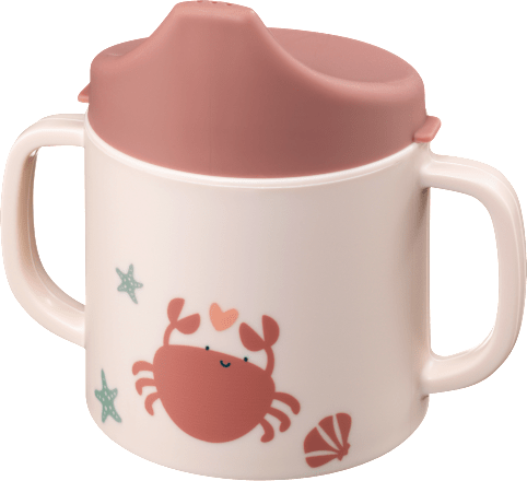 Trinklernbecher aus Polypropylen rosa, 1 St babylove