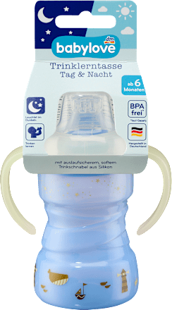 Trinklerntasse Tag & Nacht blau, ab 6. Monat, 260 ml, 1 St