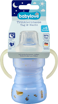 Trinklerntasse Tag & Nacht blau, ab 6. Monat, 260 ml, 1 St