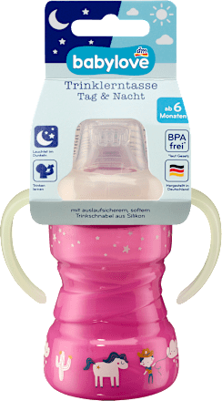 Trinklerntasse Tag & Nacht pink, ab 6. Monat, 260 ml, 1 St